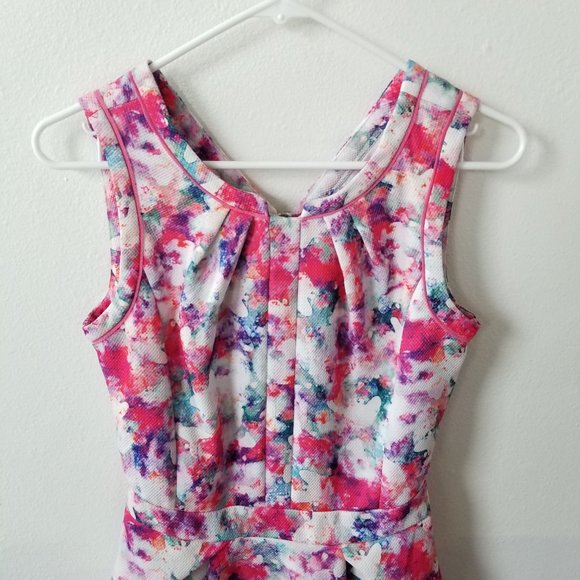 Mcginn Rainbow Tie Dye Watercolor Dress Size 4. - Picture 2 of 7